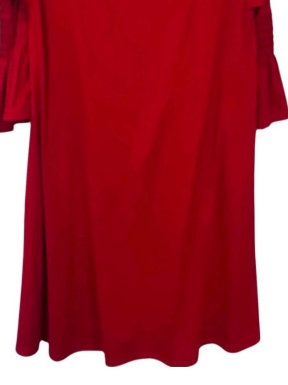 Elegant Agnes & Dora Red Bell Sleeve Swing Dress XL Boho Stretch Knit Tunic - Picture 6 of 9